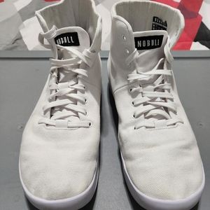 Men's NOBULL White High Top Canvas Crossfit Training Shoes